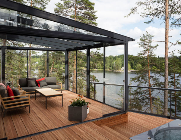 Inglasning terrass Uppsala